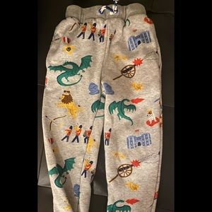 Mini Boden kids grey knights and castles joggers